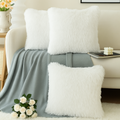 decorative faux fur pillowcase with plush texture