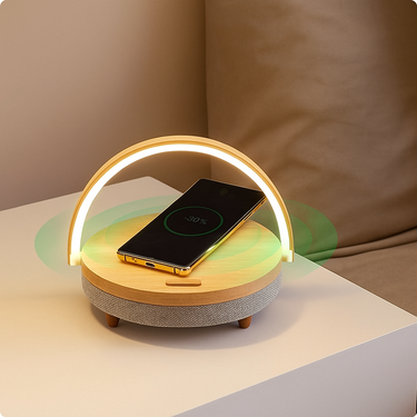 touch control LED lamp with music speaker and phone charging