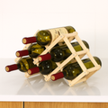 natural finish wine rack made from durable wood