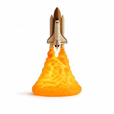 space shuttle lamp with realistic rocket design