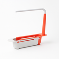 extendable sink drying rack with storage compartments