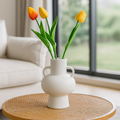 Stylish monochrome ceramic vase for table or shelf display
