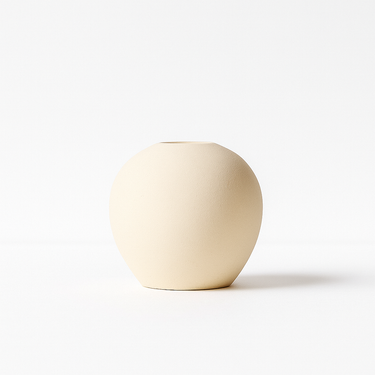 Textured ceramic vase in Nordic design for rustic charm