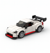 LEGO racer car with aerodynamic racing design