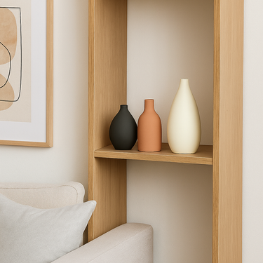 Decorative ceramic vase in Nordic style for table display