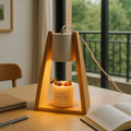 minimalist triangle candle lamp for soft mood lighting