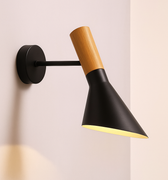 black slantnose wall light for modern architectural decor