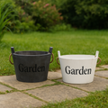  round wooden planter for tabletop or shelf display