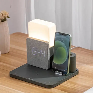 LED Light Bedside Lamp with Wireless Charger Dock