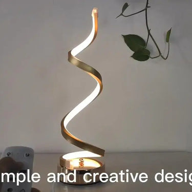 LED Spiral Curved Desk Lamp